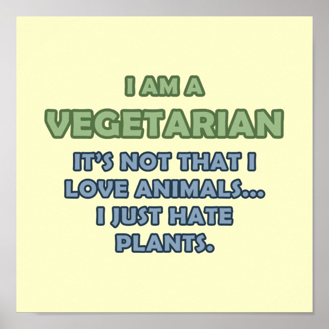 Jag är vegetarian poster (Framsidan)