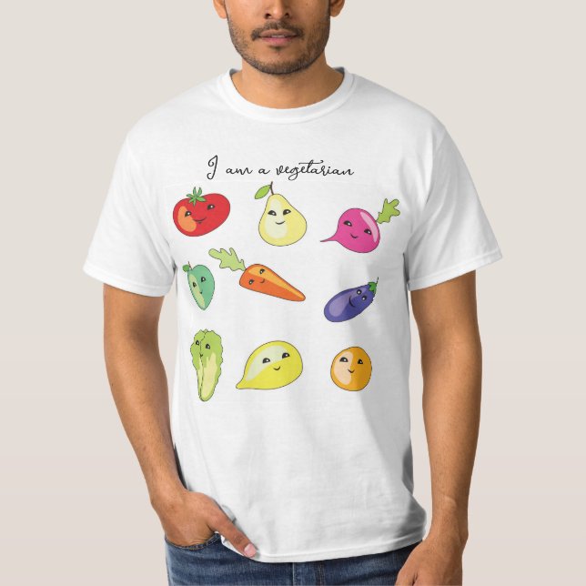 Jag är vegetarian t shirt (Framsida)
