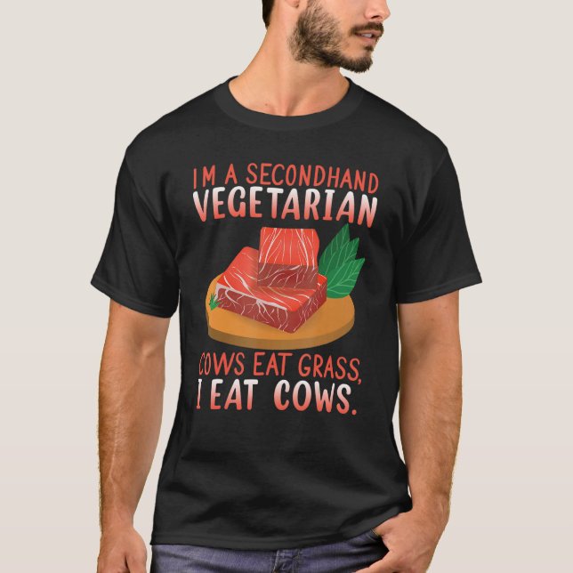 Jag är Vegetarian Vegan i andra hand T Shirt (Framsida)