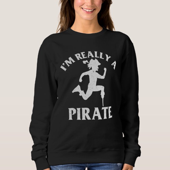 Jag är Verkligen A Pirat Amputee Handicabled Amput T Shirt (Framsida)