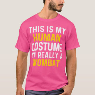 Jag är Verkligen A Wombat Halloween Funny T Shirt