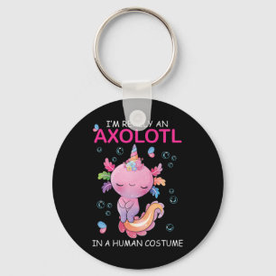 Jag är Verkligen en Axolotl i ett humant kostym. Nyckelring