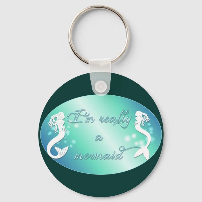 Jag är verkligen en sjöjungfru nyckelring (Framsida)