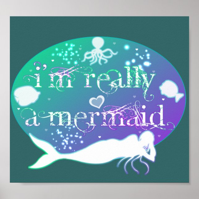 Jag är verkligen en sjöjungfru poster (Framsidan)