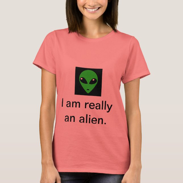 Jag är verkligen och utlänning tee shirt (Framsida)