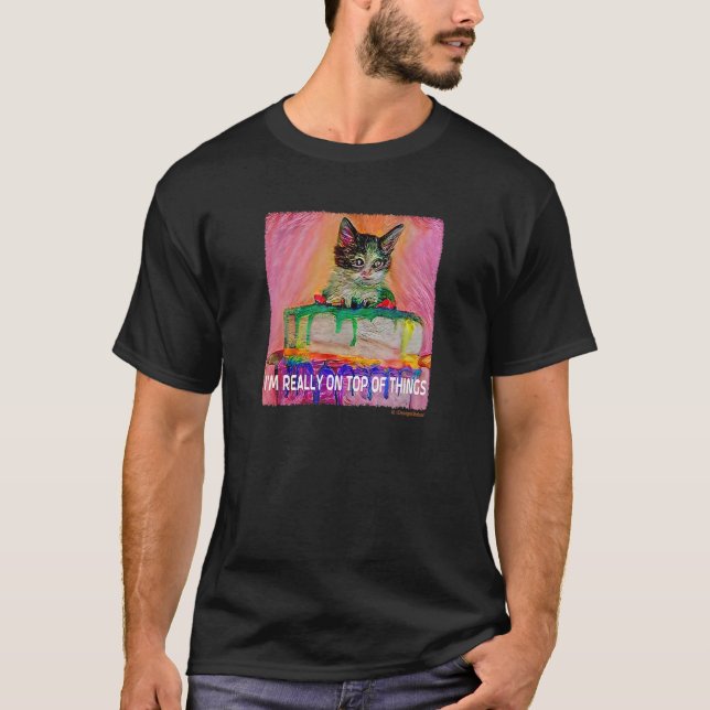 JAG ÄR VERKLIGEN PÅ HINGKattens Katt på kummelns H T Shirt (Framsida)