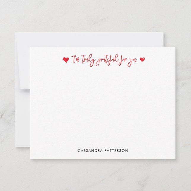 Jag är verkligen tacksam för dig  anteckningskort (Framsida)