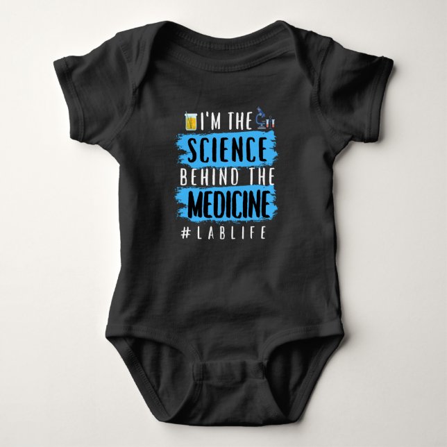 JAG ÄR VETENSKAPEN BAKOM LÄKEMEDLET #LABLIFE T SHIRT (Framsida)