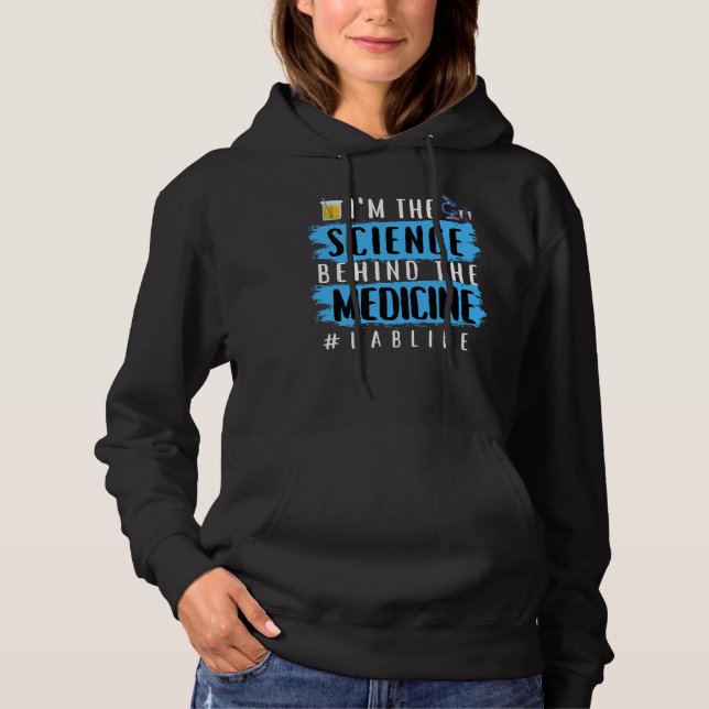 JAG ÄR VETENSKAPEN BAKOM LÄKEMEDLET #LABLIFE T SHIRT (Framsida)