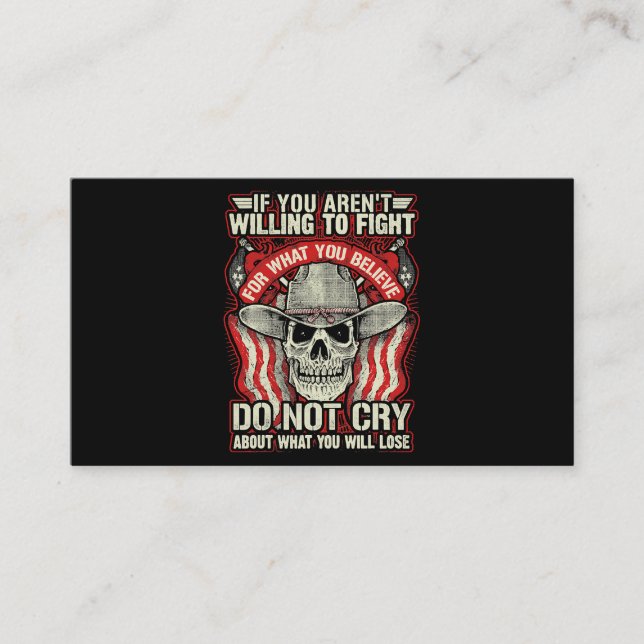 Jag är Veteran ExArmy betjänade Sacrificed Respect Visitkort (Framsida)