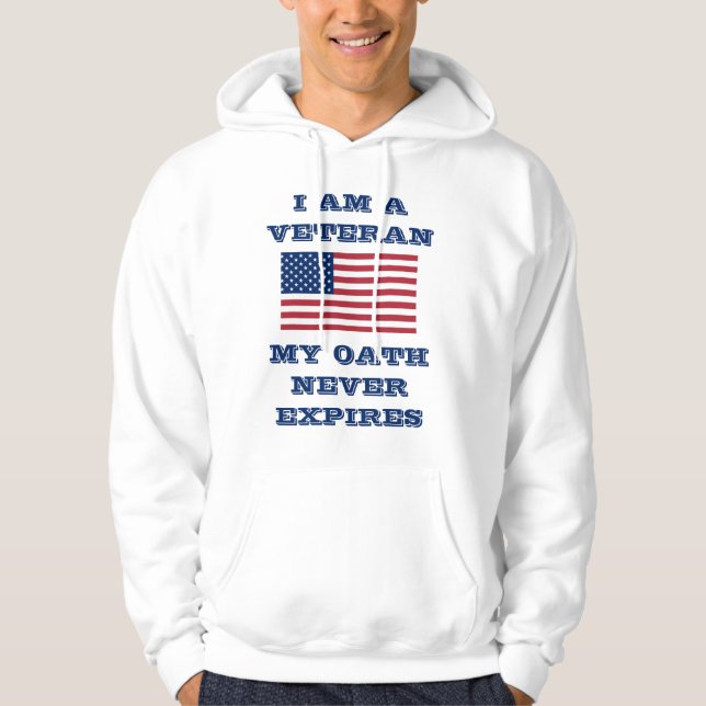 Jag är veteran hoodie (Framsida)