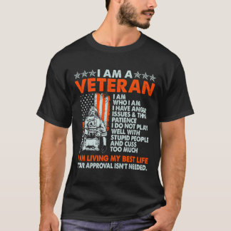 Jag är veteran jag är som jag har ilska problem t shirt