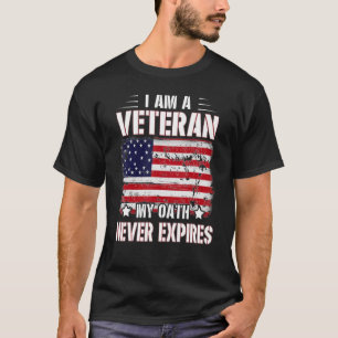 Jag är veteran min ed upphör aldrig t shirt
