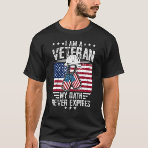 Jag är veteran och min ed är aldrig patriotisk Vet T Shirt