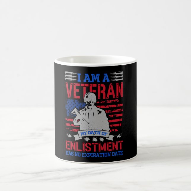 Jag är veteran - Perfekten USA Hero Gift Kaffemugg (Center)