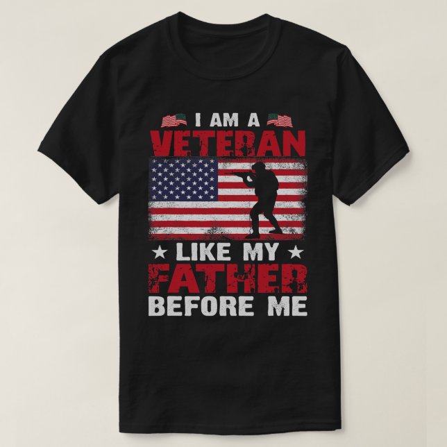 Jag är veteran som Far före mig 306 T Shirt (Design framsida)