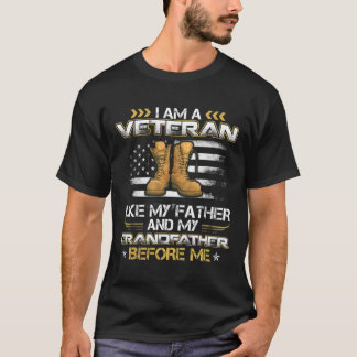 Jag är veteran som Far och farfar B T Shirt