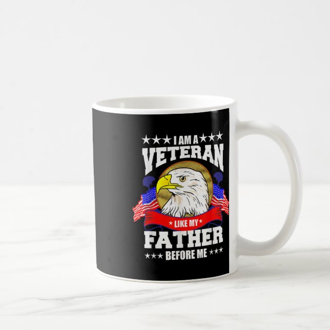 Jag är veteran som min Far före mig Memorial Kaffemugg (Höger)