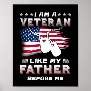 Jag är veteran som min Far innan veteran Poster