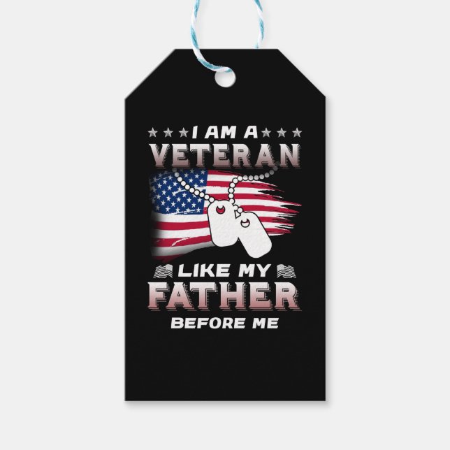 Jag är veteran som min Far innan veteran Presentetikett (Framsidan)