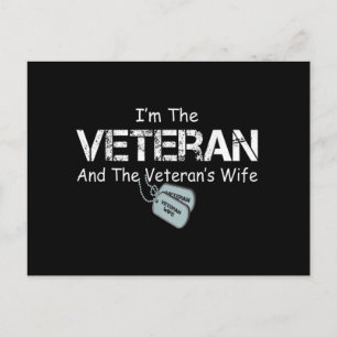 Jag Är Veteranen och Veteranens Hustru Veteraner Vykort