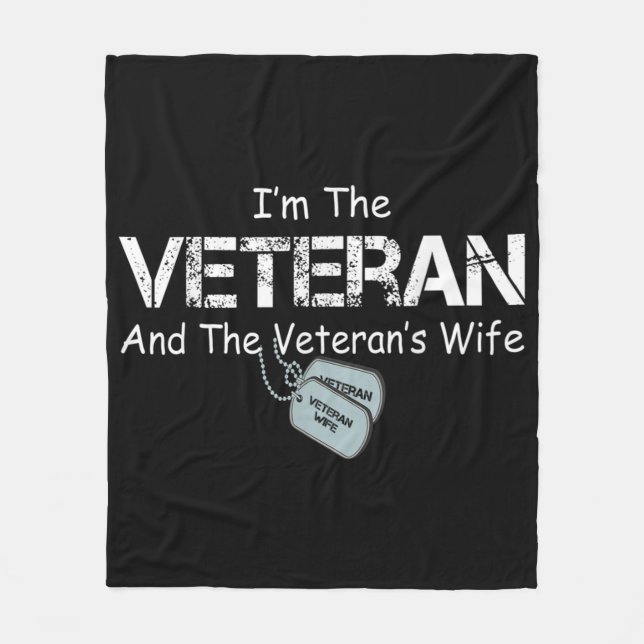 Jag är veteranen och veteranernas fru fleecefilt (Framsidan)