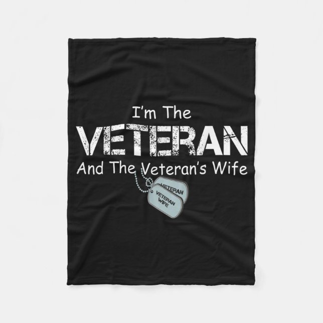 Jag är veteranen och veteranernas fru fleecefilt (Framsidan)