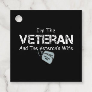 Jag är veteranen och veteranernas fru gåvor etiketter