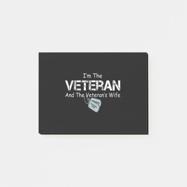 Jag är veteranen och veteranernas fru post-it block (Framsida)