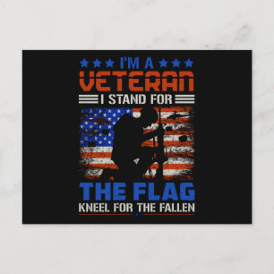 Jag är veteranstalt för Flagga - USA Hero Gift Vykort