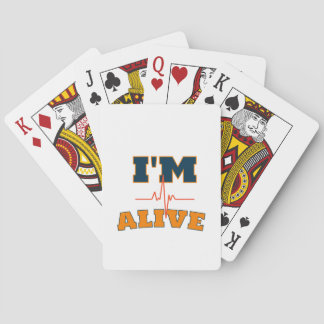 Jag är vid liv Roligt citat handväskor Casinokort