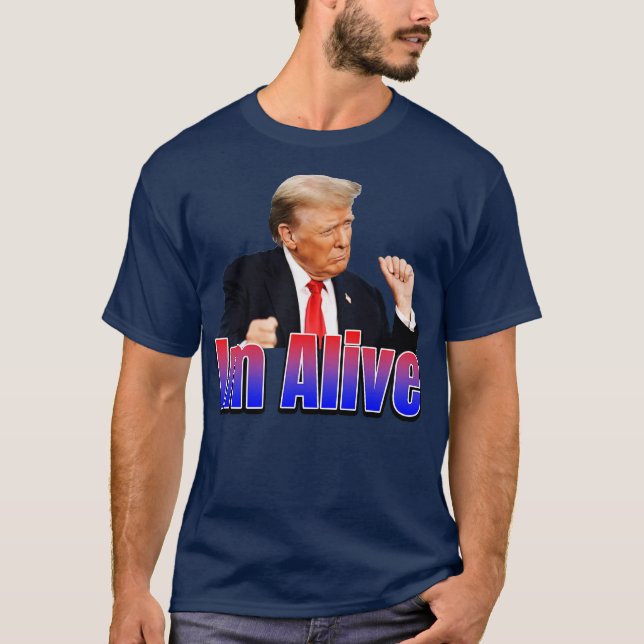 JAG ÄR VID LIV T SHIRT (Framsida)