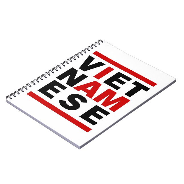 JAG ÄR VIETNAMESE ANTECKNINGSBOK MED SPIRAL (Vänstra Sidan)