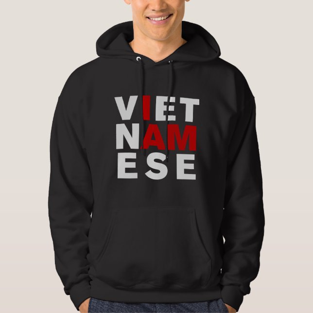 JAG ÄR VIETNAMESE SWEATSHIRT MED LUVA (Framsida)