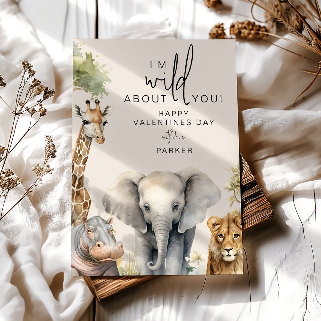 Jag är Vild om dig i Valentines day Julkort (Skapare uppladdad)