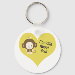 Jag är Vild om dig Monkey Nyckelring
