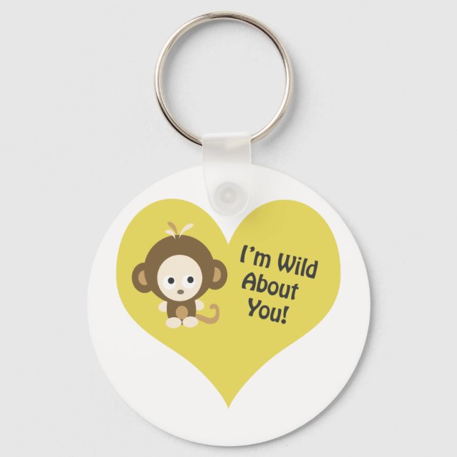 Jag är Vild om dig Monkey Nyckelring (Framsida)