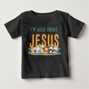 Jag är Vild om Jesus - Barn och Kvinnokristen T Shirt