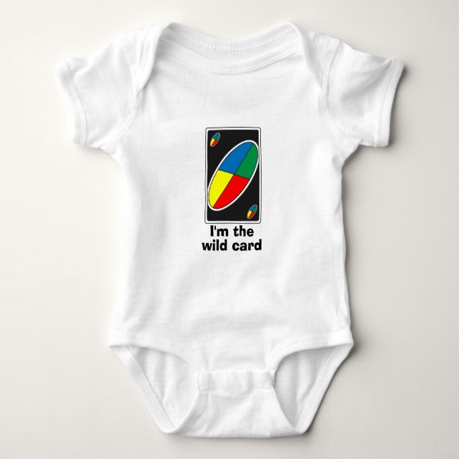 Jag är Vilden Card | Funny Baby Costume w/Family T Shirt (Framsida)