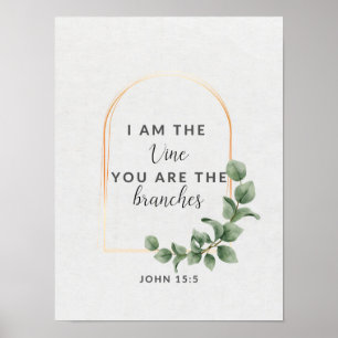 Jag är Vine Bible Verse Poster