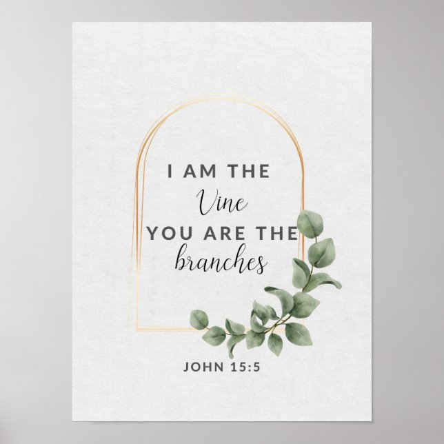 Jag är Vine Bible Verse Poster (Framsidan)