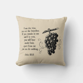 Jag är Vine Christian Decorative Dekorativ kudde