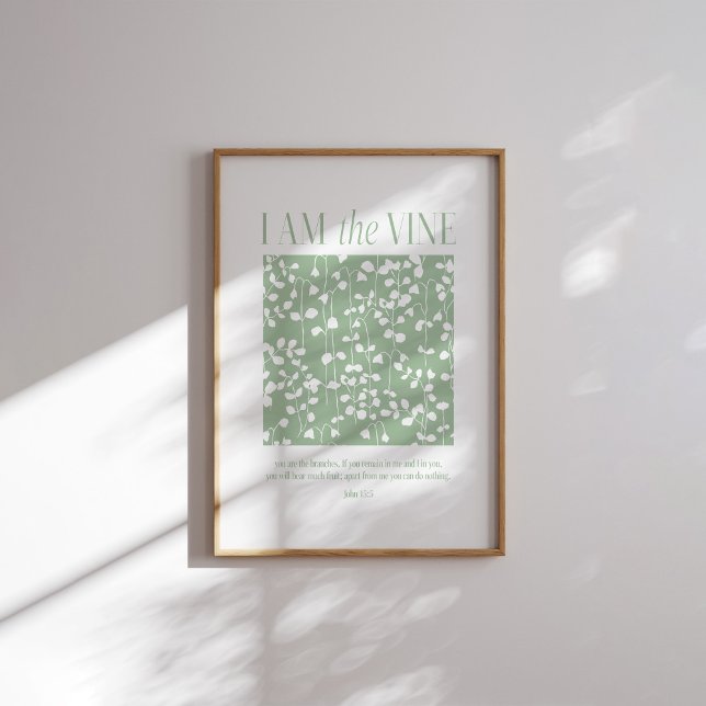 Jag är Vine Christian Poster John 15:5 Scripture (Skapare uppladdad)
