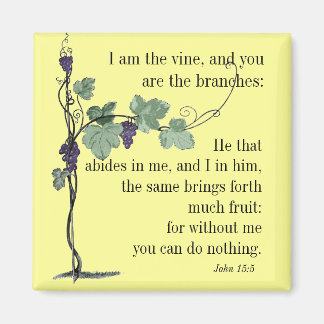 Jag är Vine John 15:5 Bible Verse MAGNET