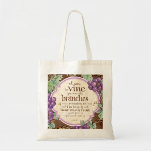 Jag är Vine Scripting Tote Bag Tygkasse