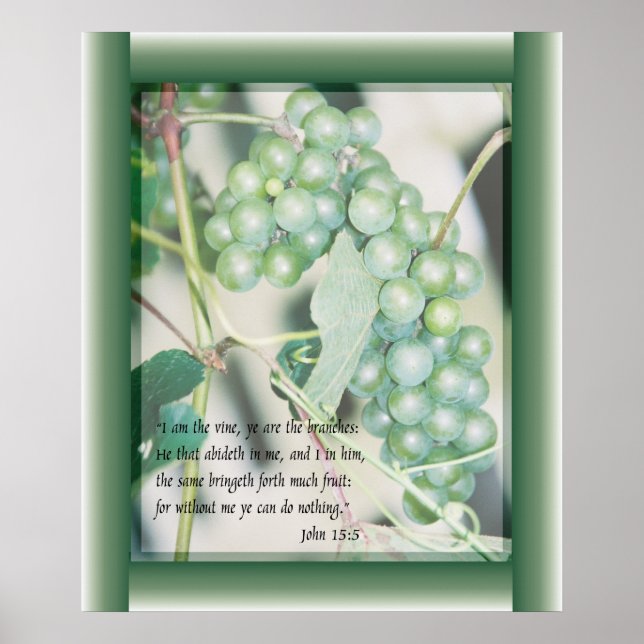Jag är Vine Scripture art Poster (Framsidan)