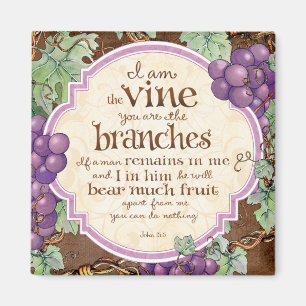 Jag är Vine Scripture Magnet