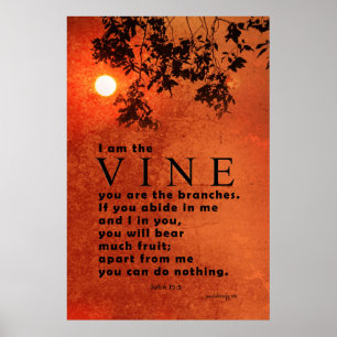 Jag är vinet.. (Skript: John 15:5) Poster