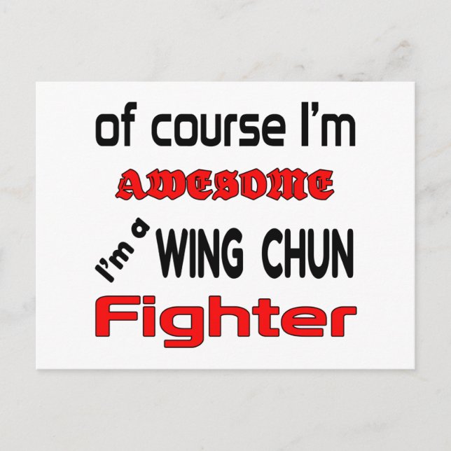 Jag är Vinge Chun Fighter Vykort (Framsida)
