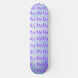 Jag Är Violett Flamma Eld Fågel - Blå Violett Bakg Mini Skateboard Bräda 18,5 Cm